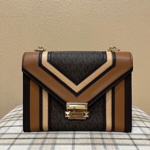 Michael Kors brown crossbody or shoulder bag